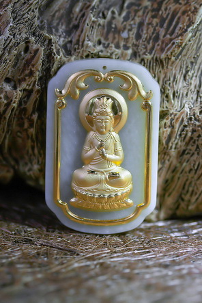 Mặt Như Lai Đại Phật bằng Ngọc dát Vàng
