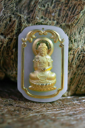 Mặt Phật A Di Đà bằng Ngọc cho Nam
